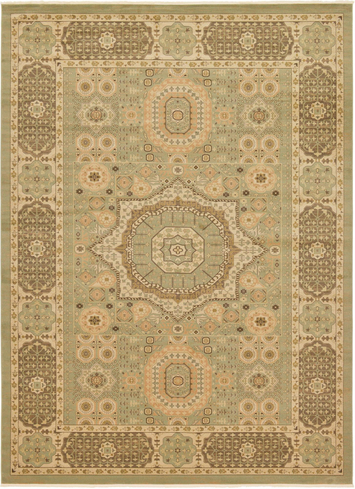 Ottoman Elegance Collection Area Rug -  Ephesus Rectangle Light Green  lifestyle 3