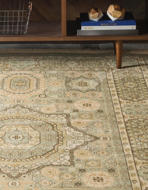 Ottoman Elegance Collection Area Rug -  Ephesus Rectangle Light Green  lifestyle 11