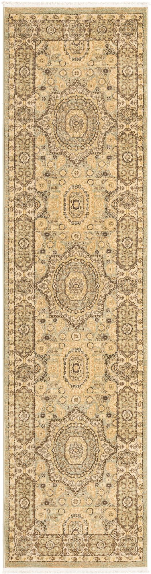 Ottoman Elegance Collection Area Rug -  Ephesus Runner Light Green  lifestyle 121
