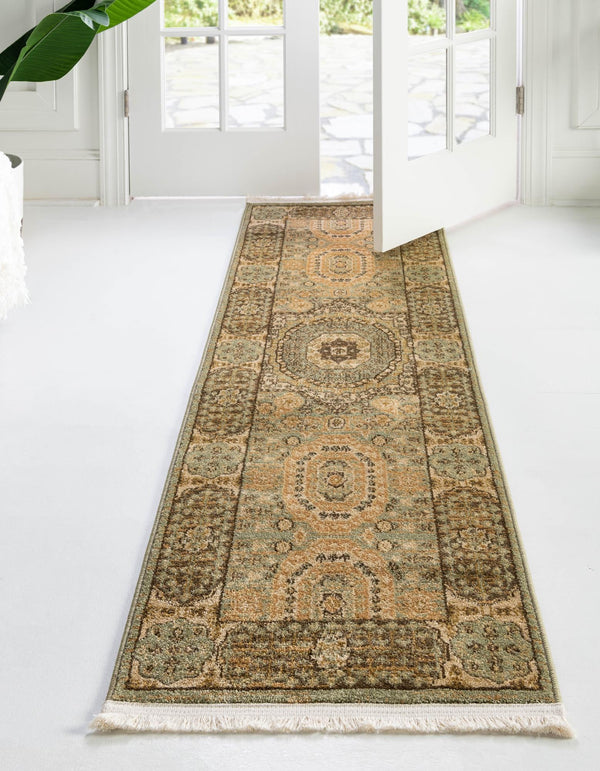 Ottoman Elegance Collection Area Rug -  Ephesus Runner Light Green  lifestyle 56