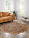 Ottoman Elegance Collection Area Rug -  Ephesus Round Beige  lifestyle 44