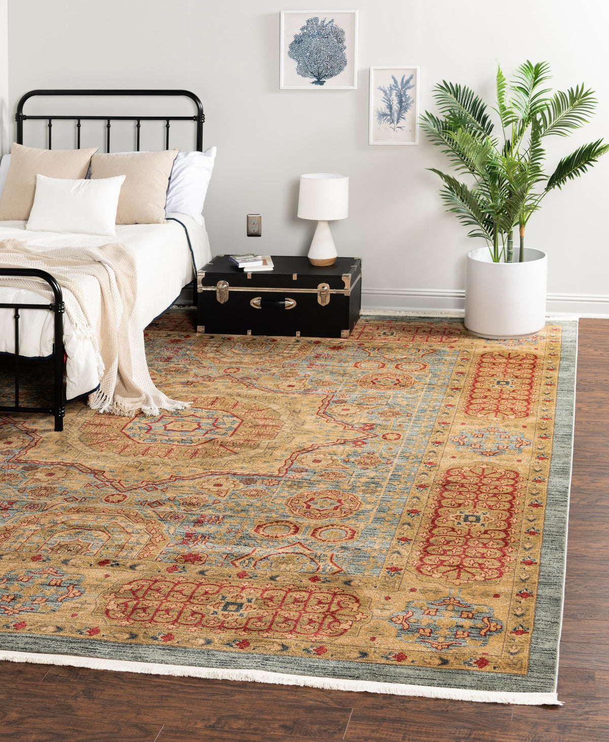 Ottoman Elegance Collection Area Rug -  Ephesus Rectangle Light Blue  lifestyle 7