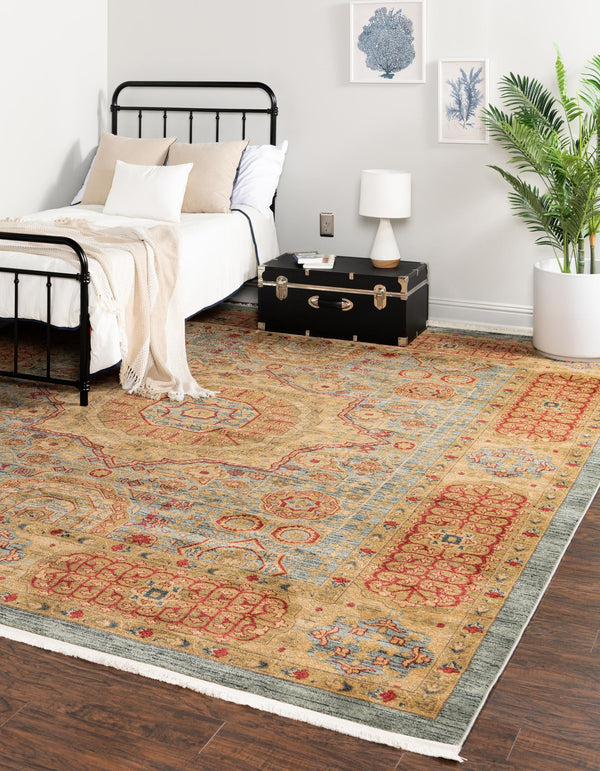 Ottoman Elegance Collection Area Rug -  Ephesus Rectangle Light Blue  lifestyle 12