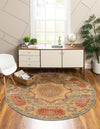 Ottoman Elegance Collection Area Rug -  Ephesus Round Light Blue  lifestyle 48