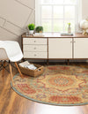 Ottoman Elegance Collection Area Rug -  Ephesus Round Light Blue  lifestyle 56