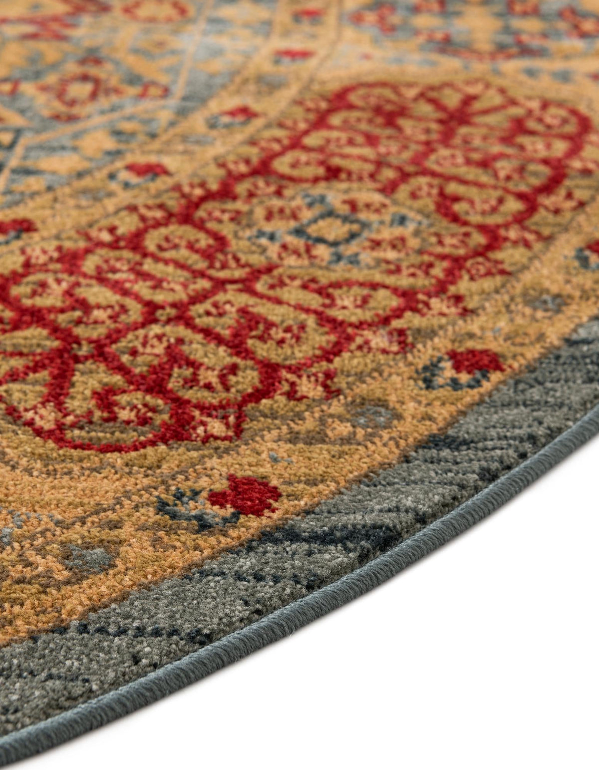 Ottoman Elegance Collection Area Rug -  Ephesus Round Light Blue  lifestyle 70