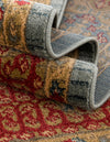 Ottoman Elegance Collection Area Rug -  Ephesus Round Light Blue  lifestyle 94