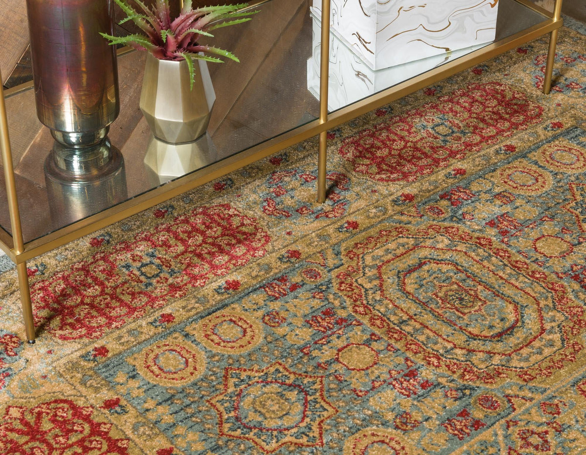 Ottoman Elegance Collection Area Rug -  Ephesus Rectangle Light Blue  lifestyle 16