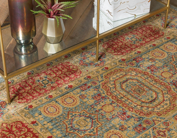 Ottoman Elegance Collection Area Rug -  Ephesus Rectangle Light Blue  lifestyle 16