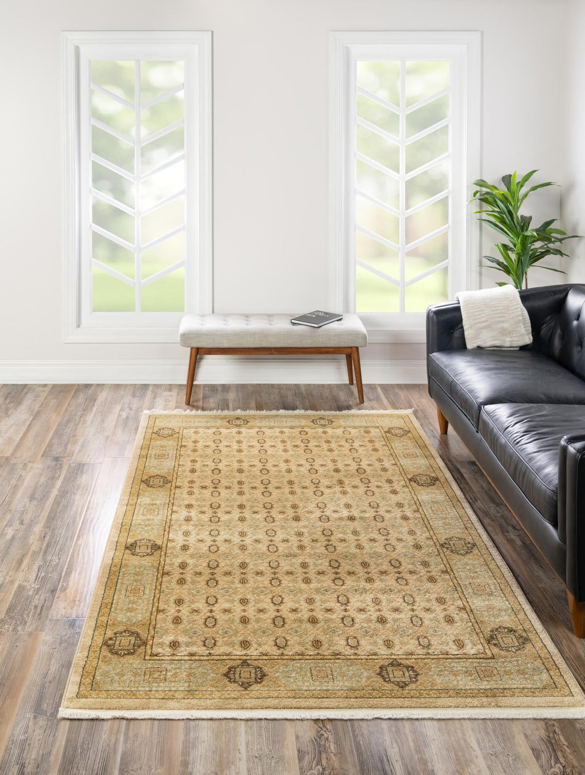 Ottoman Elegance Collection Area Rug -  Pamukkale Rectangle Cream  lifestyle 4