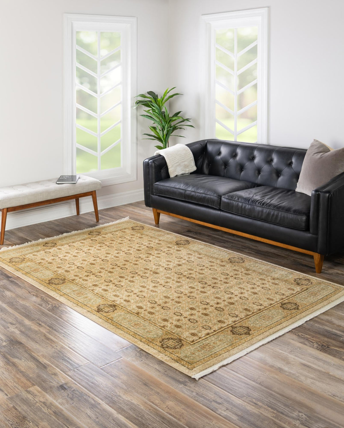 Ottoman Elegance Collection Area Rug -  Pamukkale Rectangle Cream  lifestyle 9