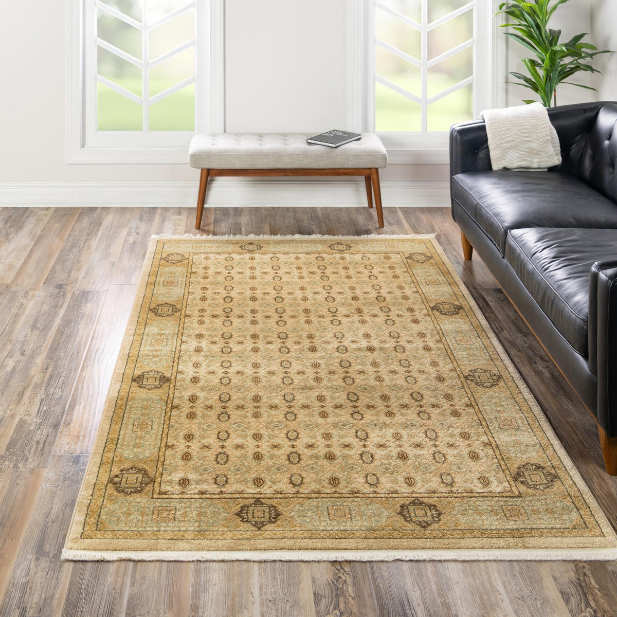 Ottoman Elegance Collection Area Rug -  Pamukkale Rectangle Cream  lifestyle 53