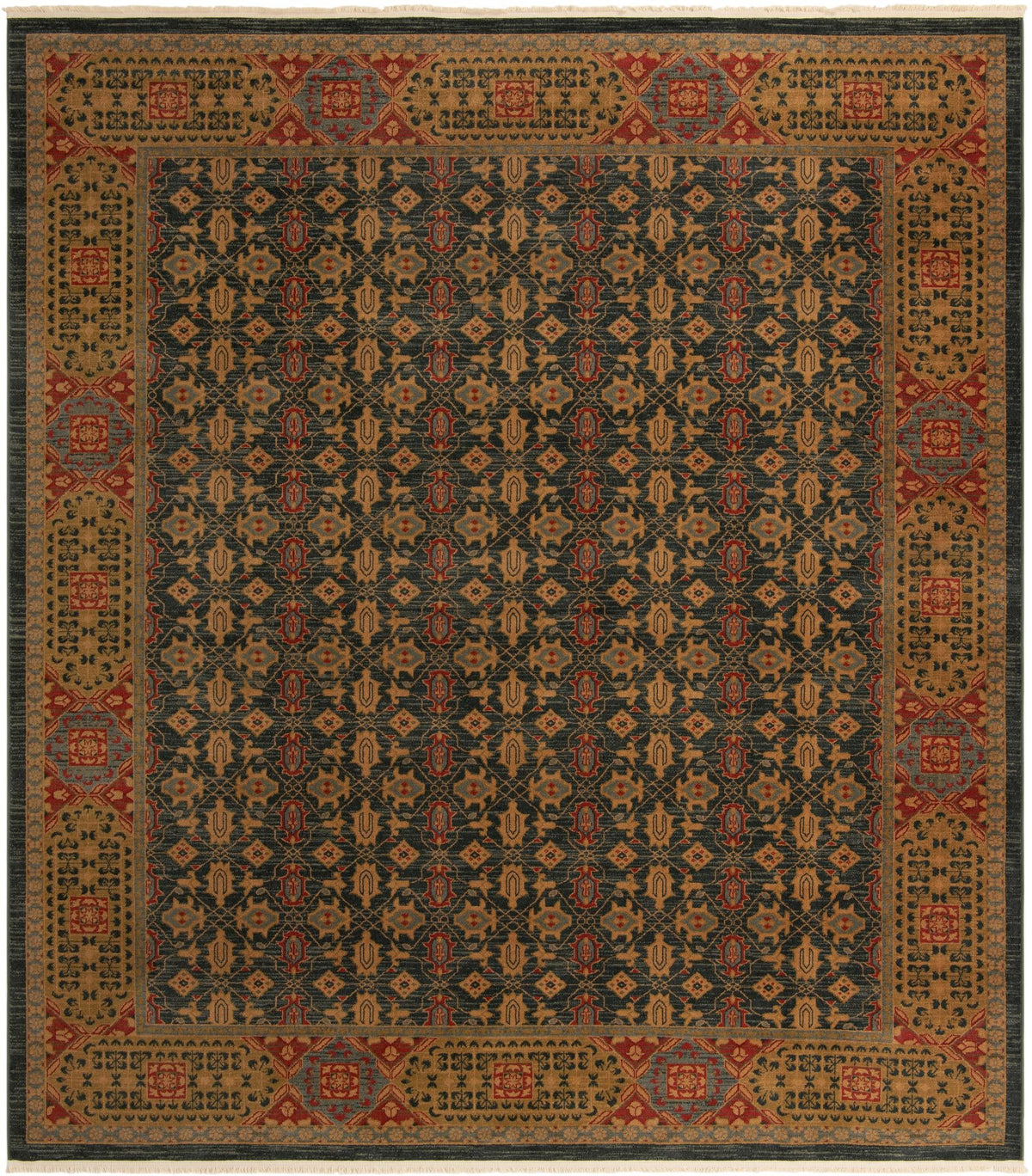 Ottoman Elegance Collection Area Rug -  Pamukkale Rectangle Navy Blue  lifestyle 2
