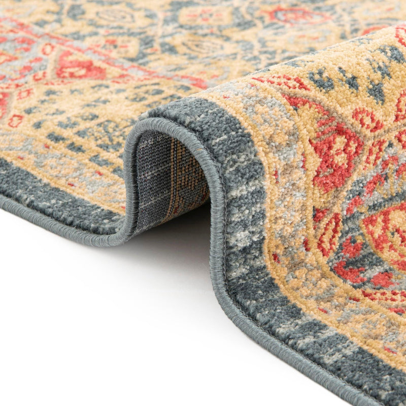 Ottoman Elegance Collection Area Rug -  Pamukkale Rectangle Navy Blue  lifestyle 59