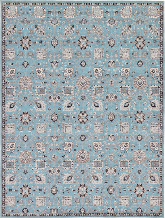 Antique Tapestry Collection Area Rug - Versailles Rectangle Light Blue Main