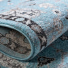 Antique Tapestry Collection Area Rug - Versailles Square Light Blue  lifestyle 35