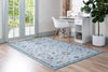 Antique Tapestry Collection Area Rug - Versailles Rectangle Light Blue  lifestyle 5