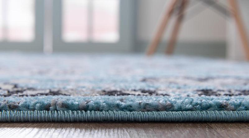 Antique Tapestry Collection Area Rug - Versailles Rectangle Light Blue  lifestyle 9