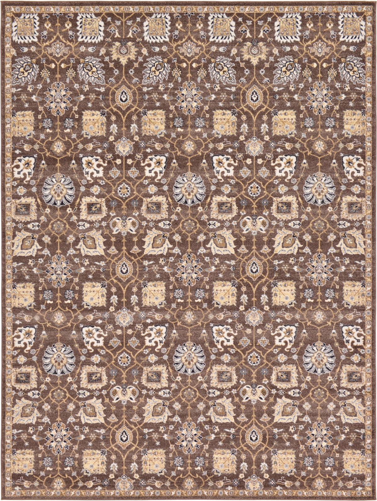 Antique Tapestry Collection Area Rug - Versailles Rectangle Brown  lifestyle 3