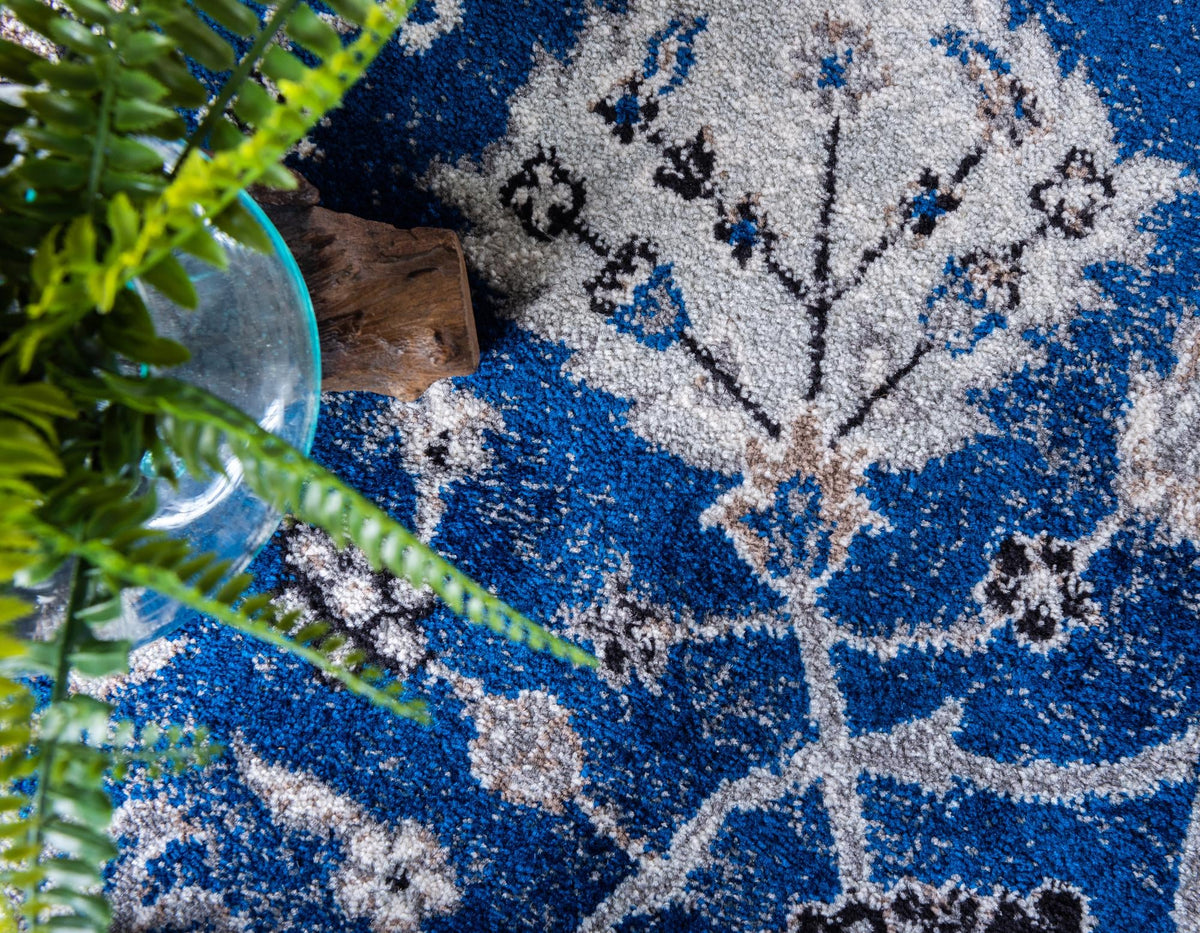 Antique Tapestry Collection Area Rug - Versailles Rectangle Blue  lifestyle 12