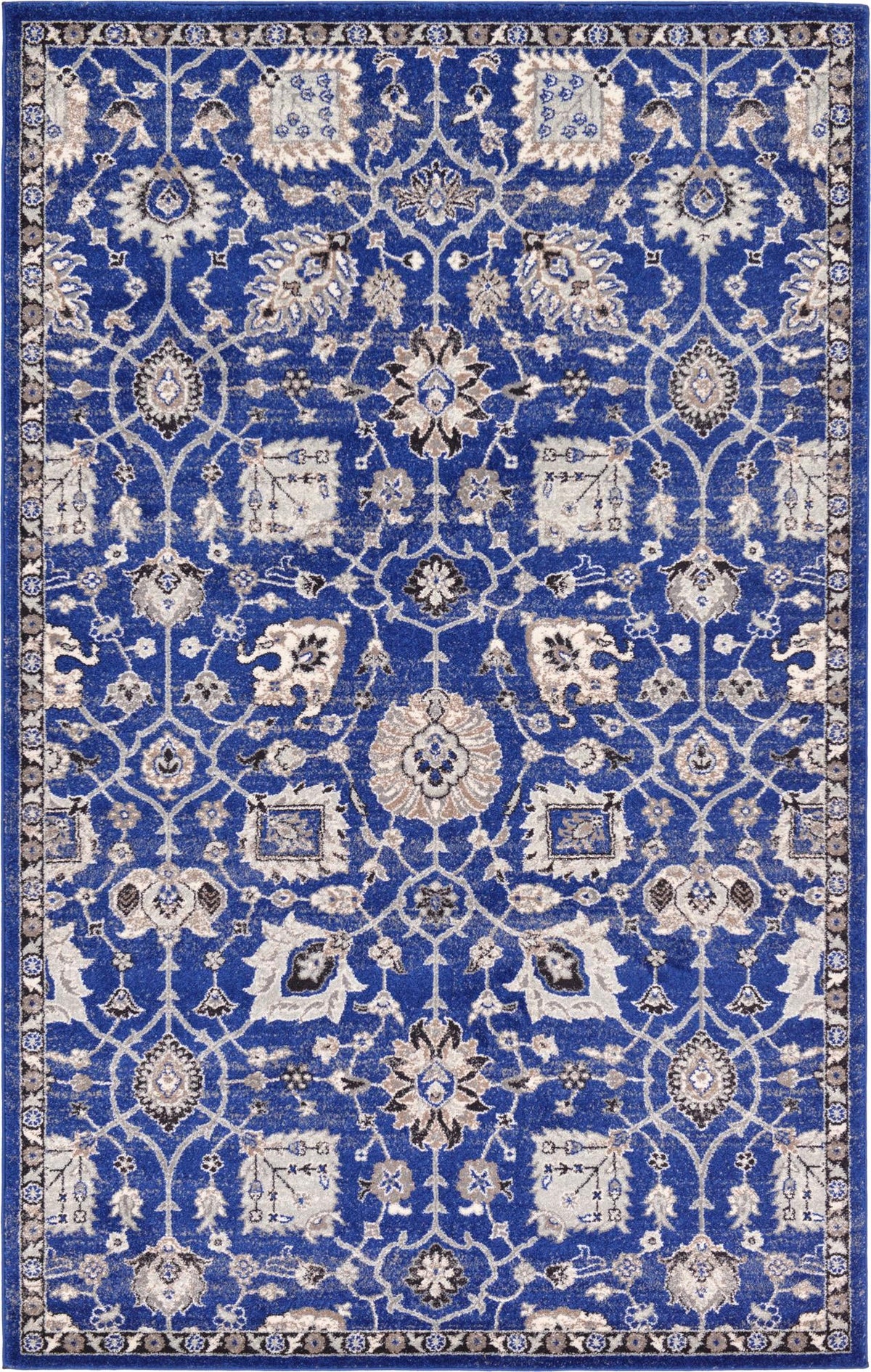 Antique Tapestry Collection Area Rug - Versailles Rectangle Blue  lifestyle 2
