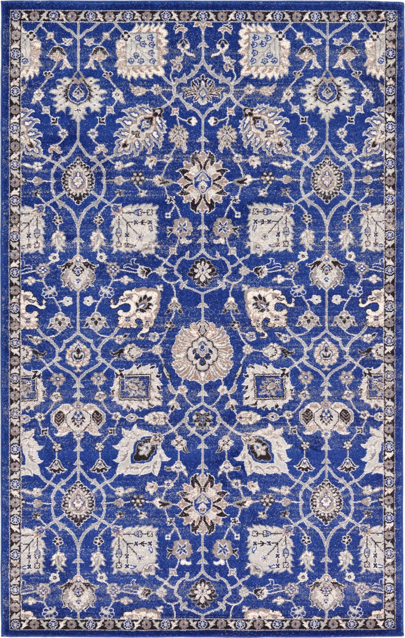 Antique Tapestry Collection Area Rug - Versailles Rectangle Blue  lifestyle 2