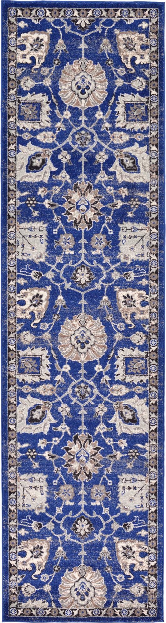 Antique Tapestry Collection Area Rug - Versailles Runner Blue  lifestyle 34
