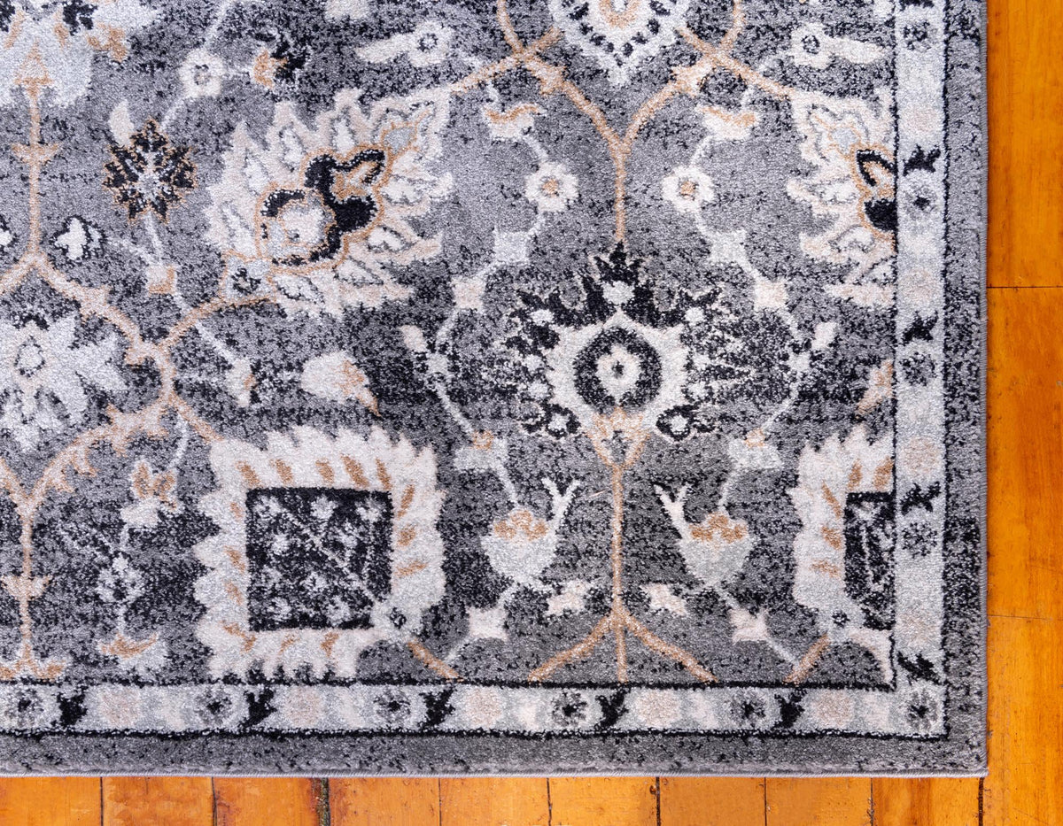 Antique Tapestry Collection Area Rug - Versailles Runner Gray  lifestyle 43