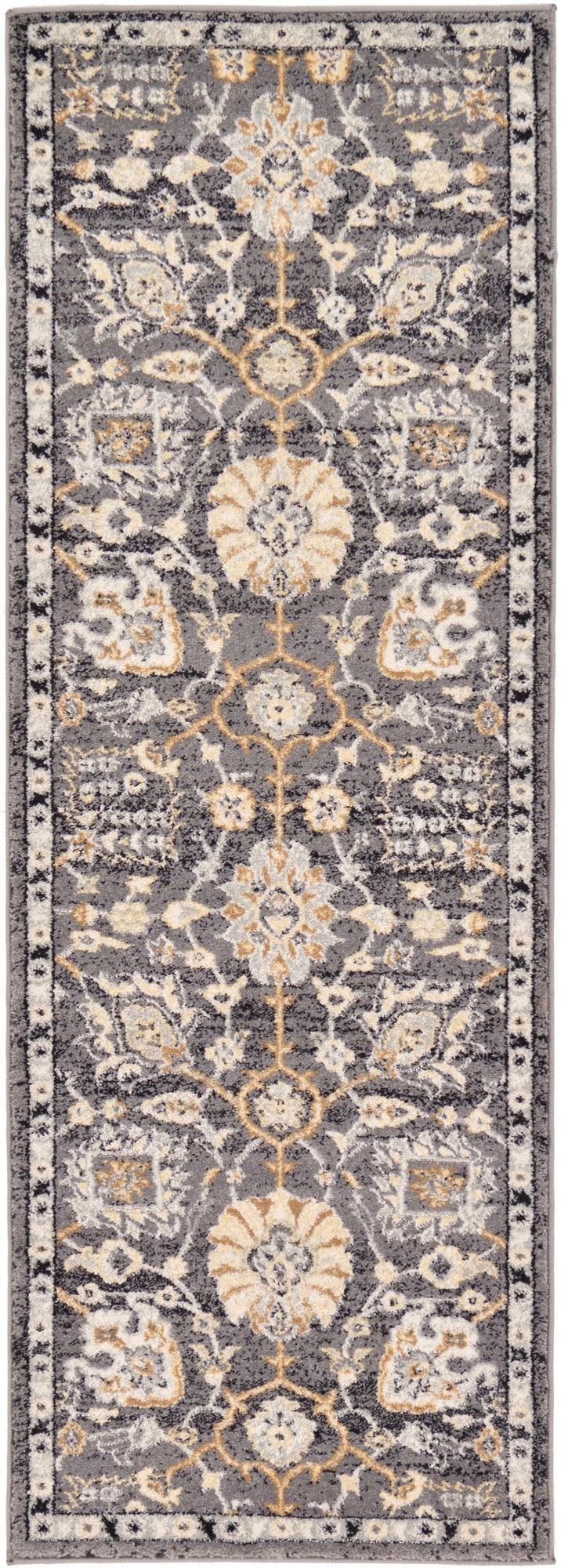 Antique Tapestry Collection Area Rug - Versailles Runner Gray  lifestyle 23