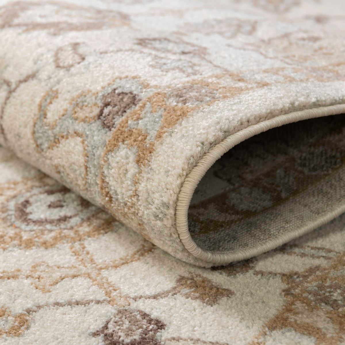 Antique Tapestry Collection Area Rug - Versailles Square Ivory  lifestyle 70