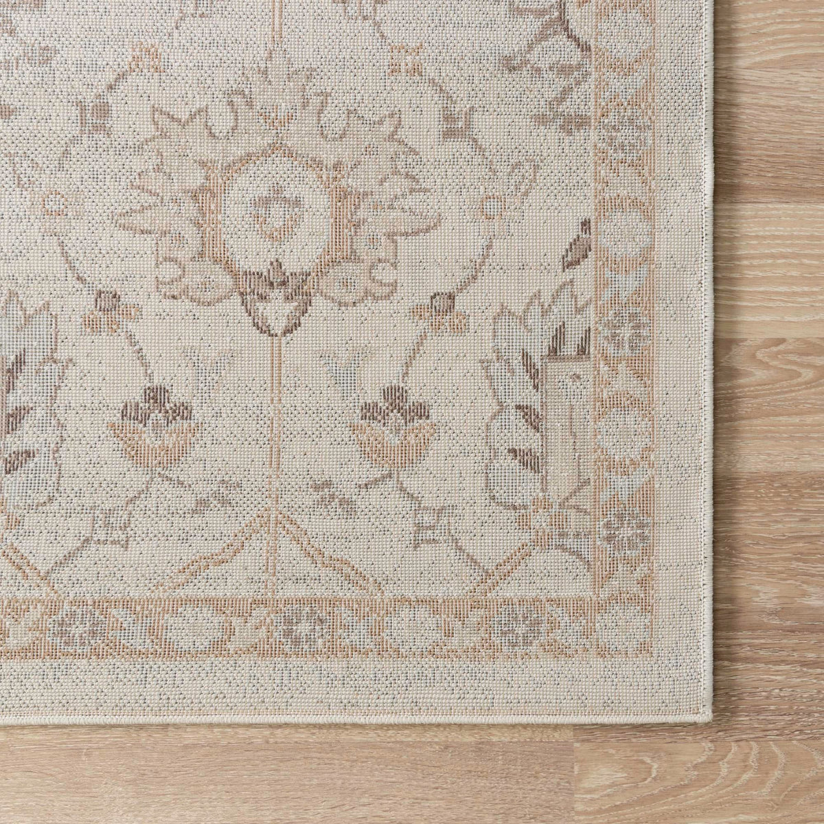 Antique Tapestry Collection Area Rug - Versailles Square Ivory  lifestyle 88