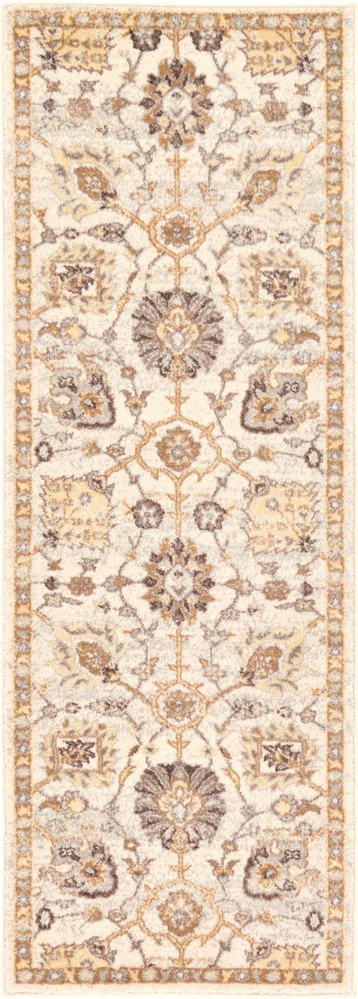 Antique Tapestry Collection Area Rug - Versailles Runner Ivory  lifestyle 36