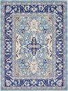 Antique Tapestry Collection Area Rug -  Fontainebleau Rectangle Light Blue Main