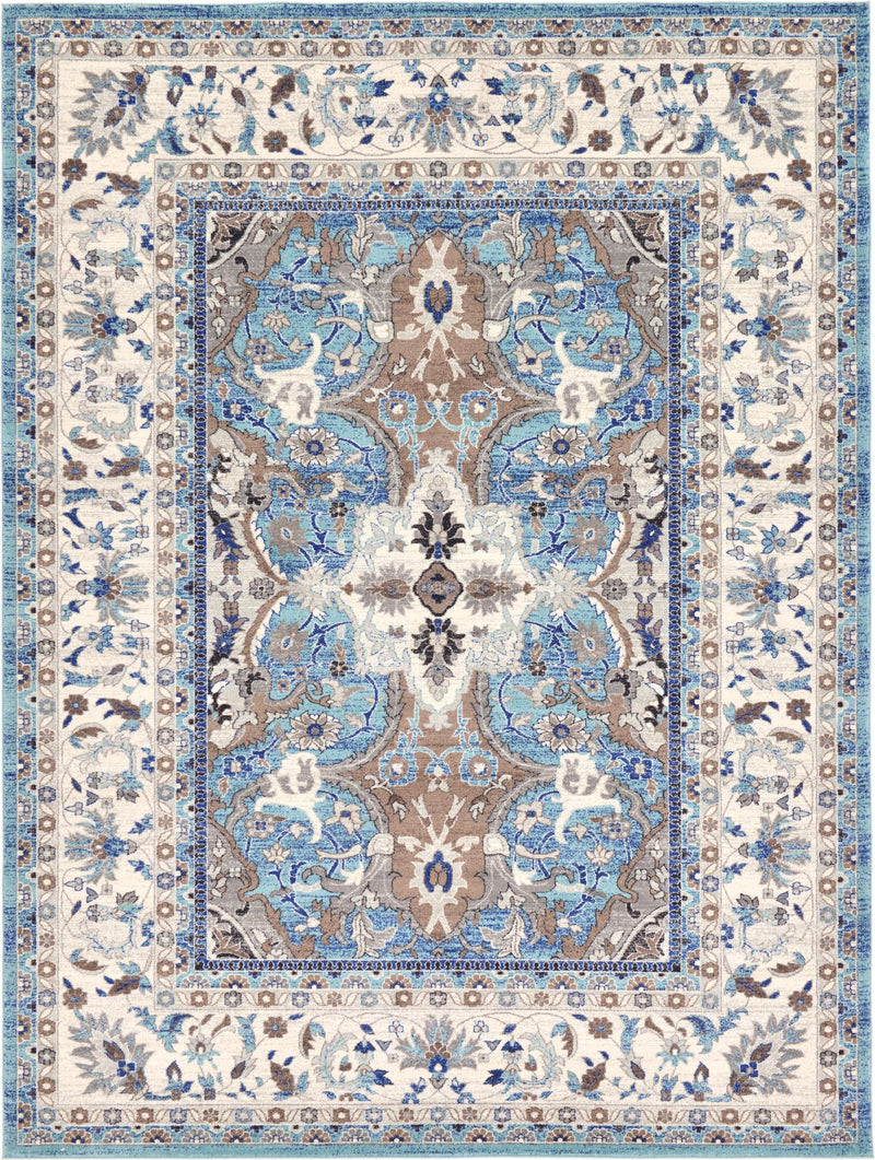 Antique Tapestry Collection Area Rug -  Windsor Rectangle Light Blue Main