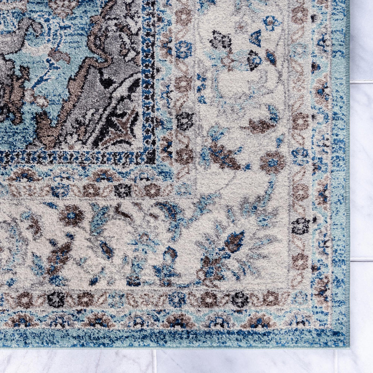 Antique Tapestry Collection Area Rug -  Windsor Square Light Blue  lifestyle 113