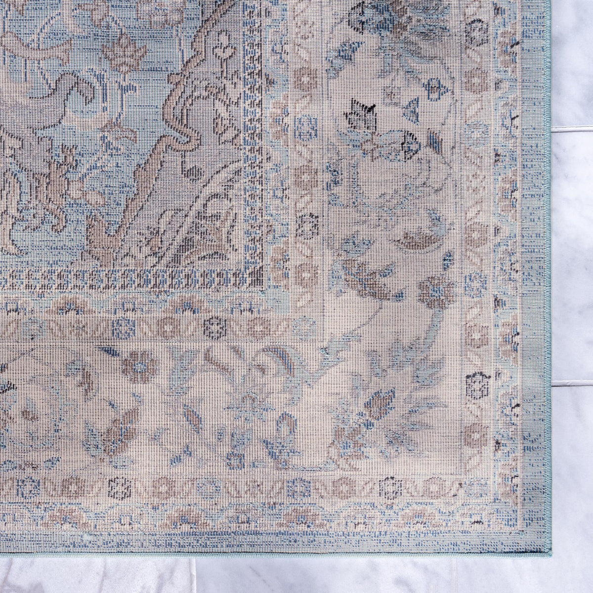 Antique Tapestry Collection Area Rug -  Windsor Square Light Blue  lifestyle 116