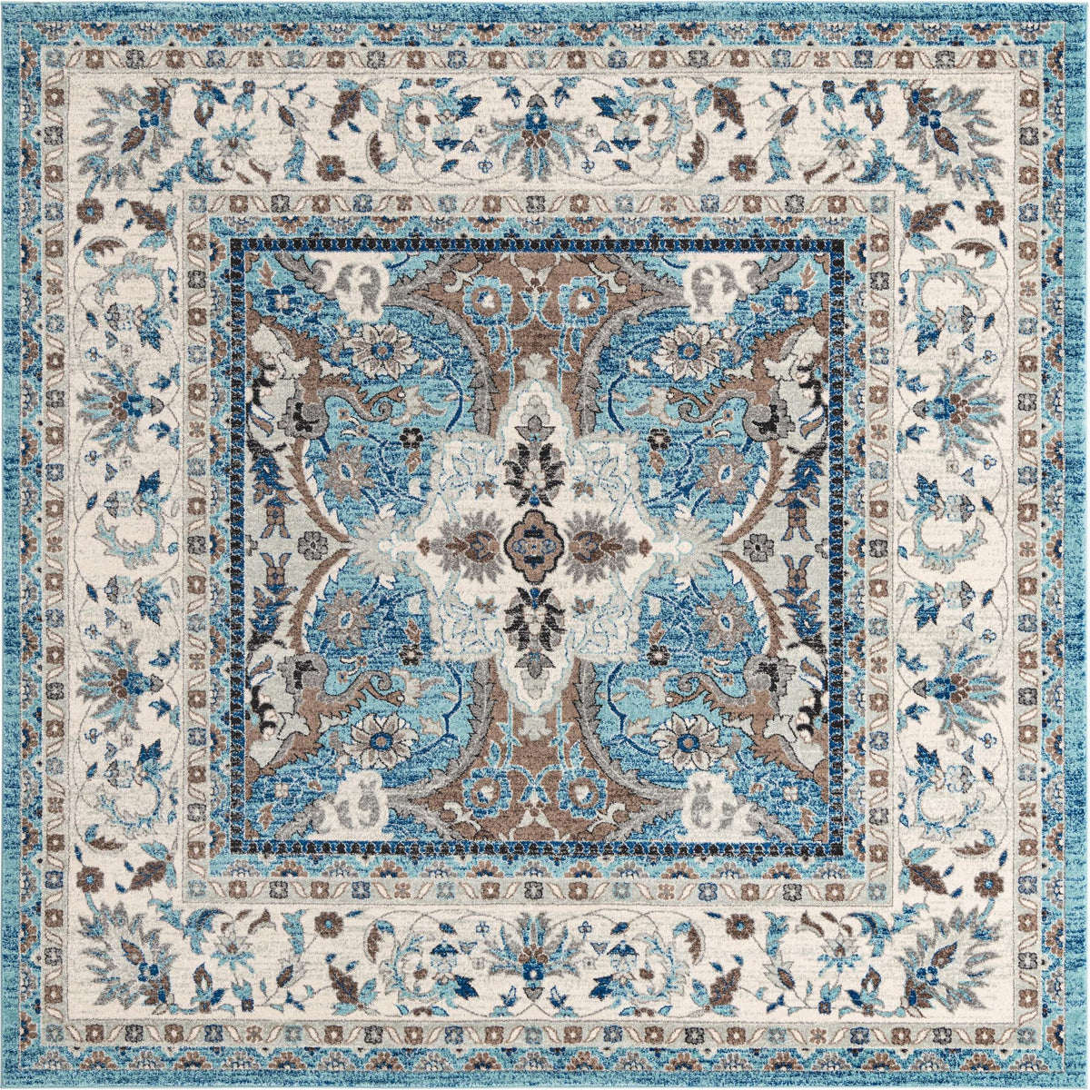 Antique Tapestry Collection Area Rug -  Windsor Square Light Blue  lifestyle 68