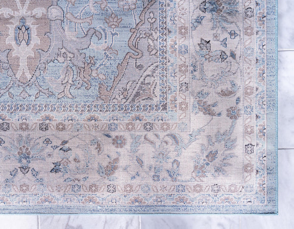 Antique Tapestry Collection Area Rug -  Fontainebleau Runner Light Blue  lifestyle 13
