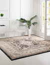 Antique Tapestry Collection Area Rug -  Windsor Square Black  lifestyle 85