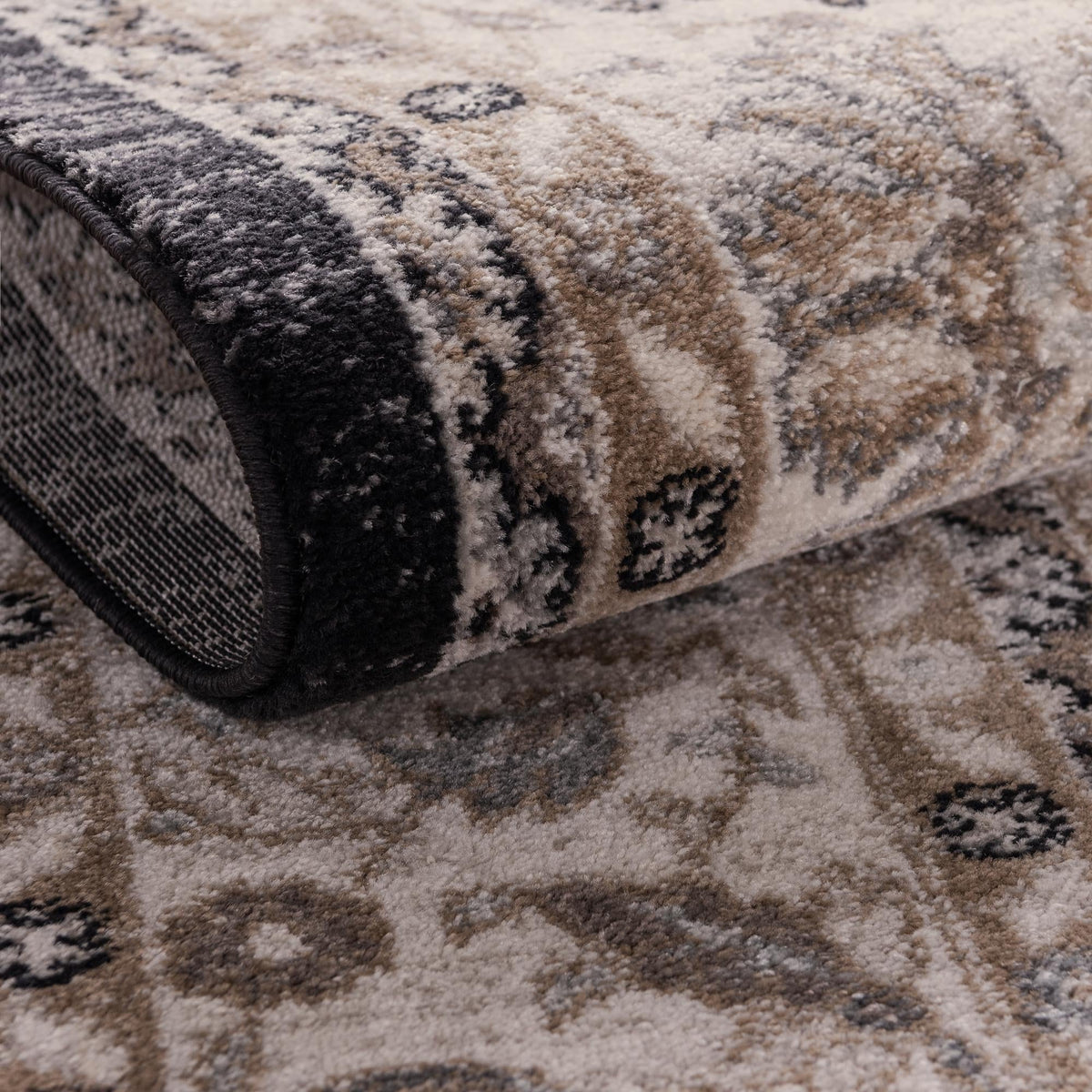 Antique Tapestry Collection Area Rug -  Windsor Square Black  lifestyle 118