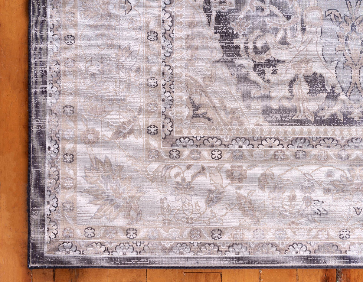 Antique Tapestry Collection Area Rug -  Windsor Rectangle Black  lifestyle 53
