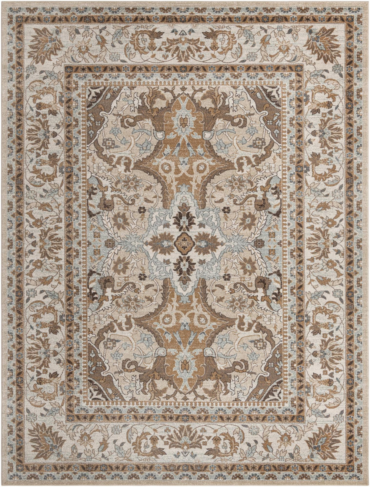 Antique Tapestry Collection Area Rug -  Windsor Rectangle Cream  lifestyle 6