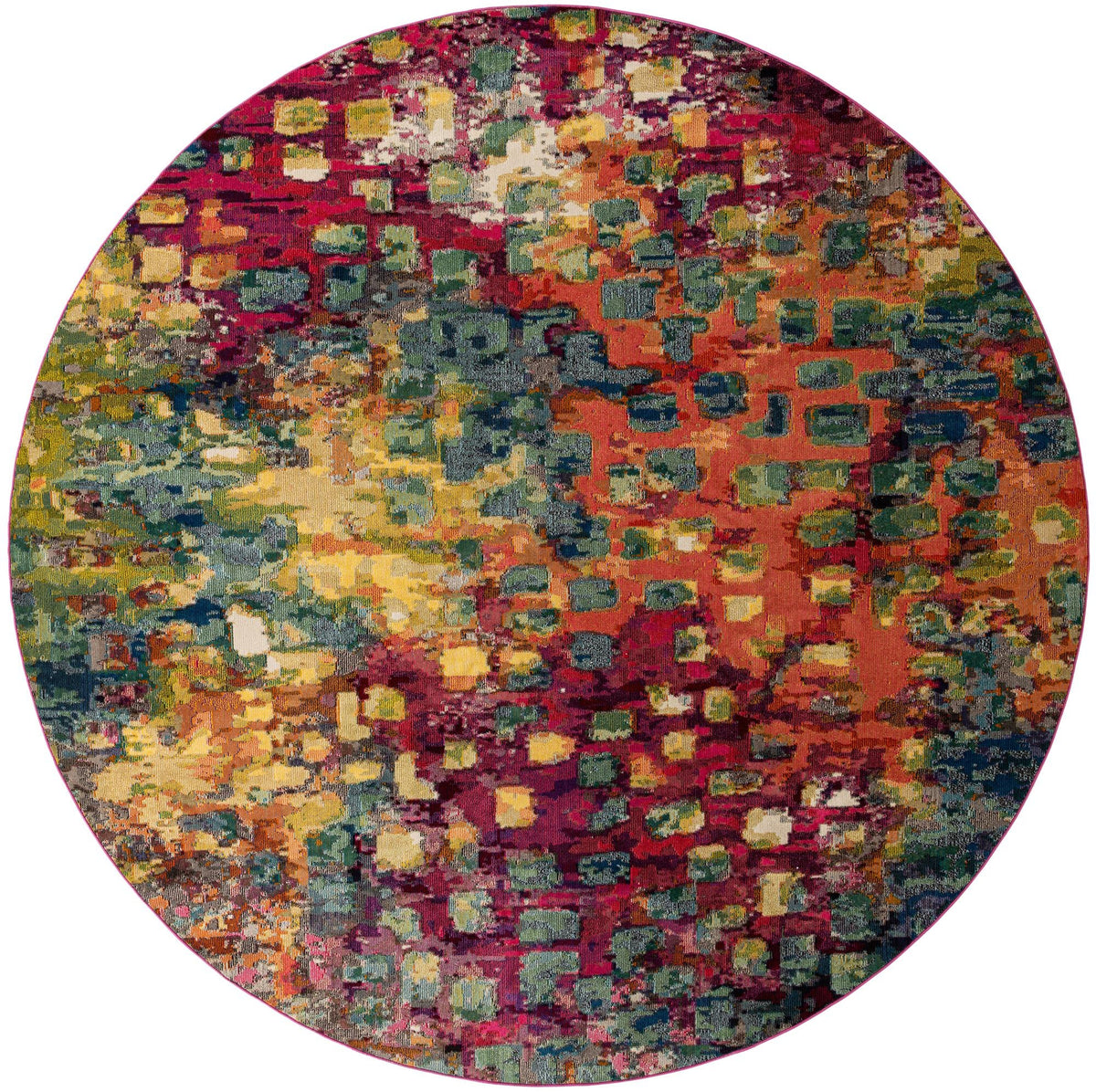 Sevilla Splendor Collection Area Rug - Alcazar Round Multi  lifestyle 74