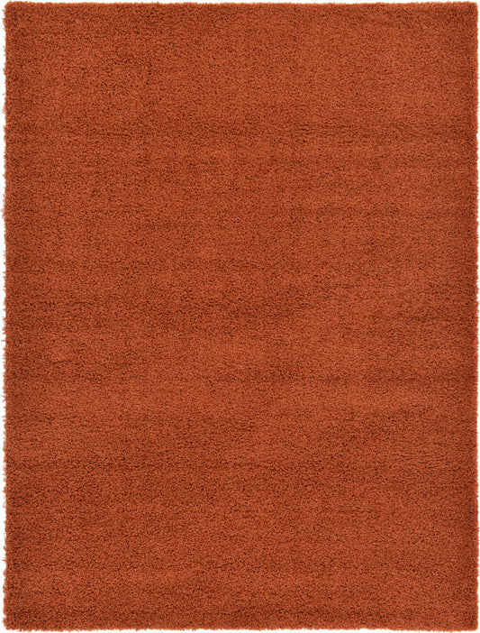 Plush Oasis Collection Area Rug - Serenity (Rust Red) Rectangle Rust Red Main