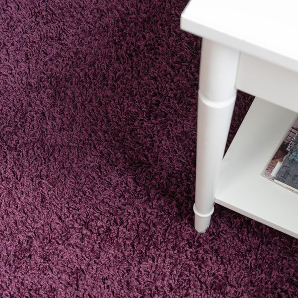 Plush Oasis Collection Area Rug - Serenity (Eggplant Purple) Rectangle Eggplant Purple  lifestyle 9
