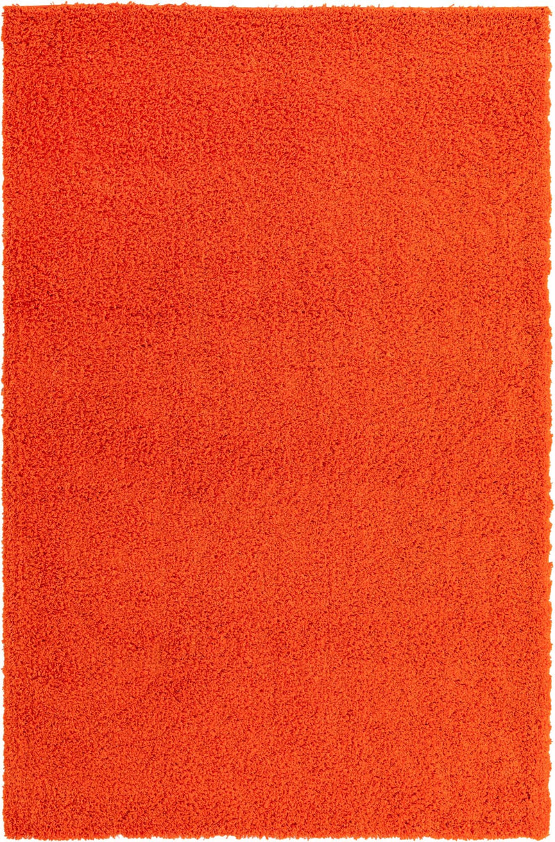 Plush Oasis Collection Area Rug - Serenity (Tiger Orange) Rectangle Tiger Orange  lifestyle 2