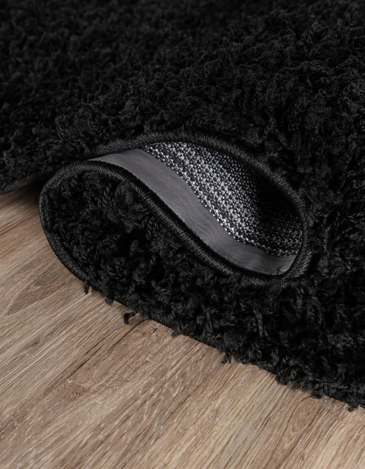 Plush Oasis Collection Area Rug - Serenity (Jet Black) Square Jet Black  lifestyle 21