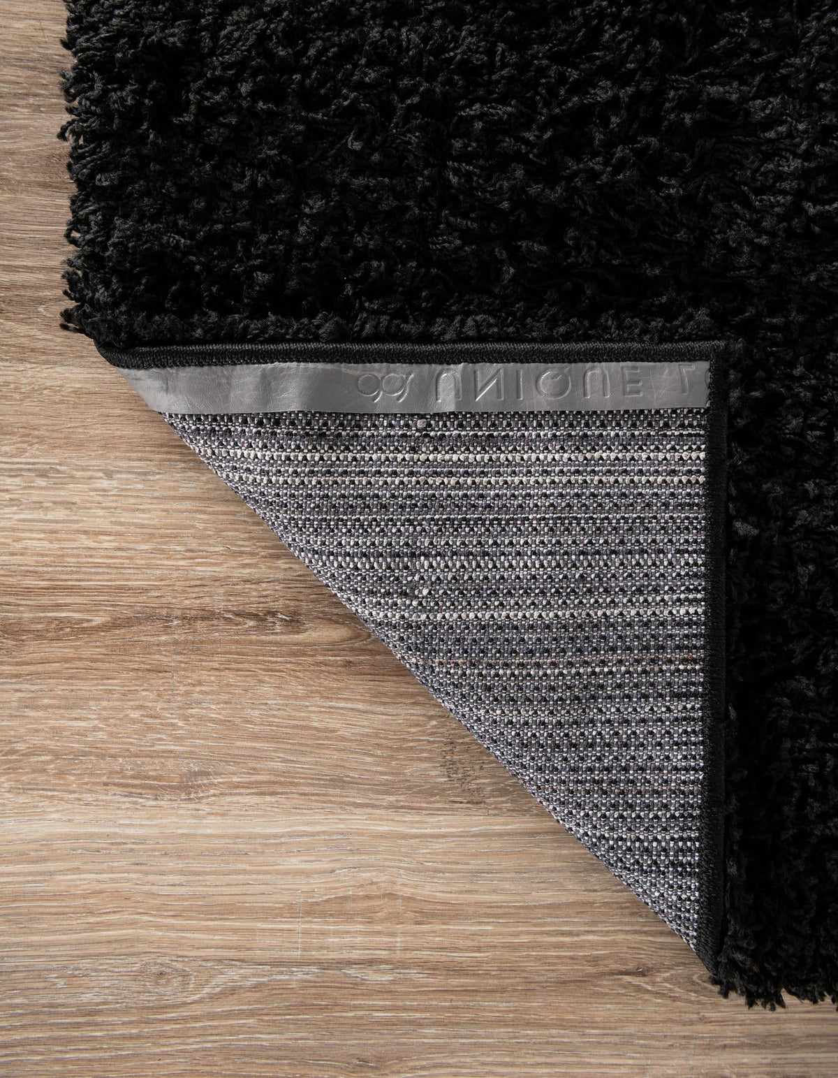 Plush Oasis Collection Area Rug - Serenity (Jet Black) Square Jet Black  lifestyle 24