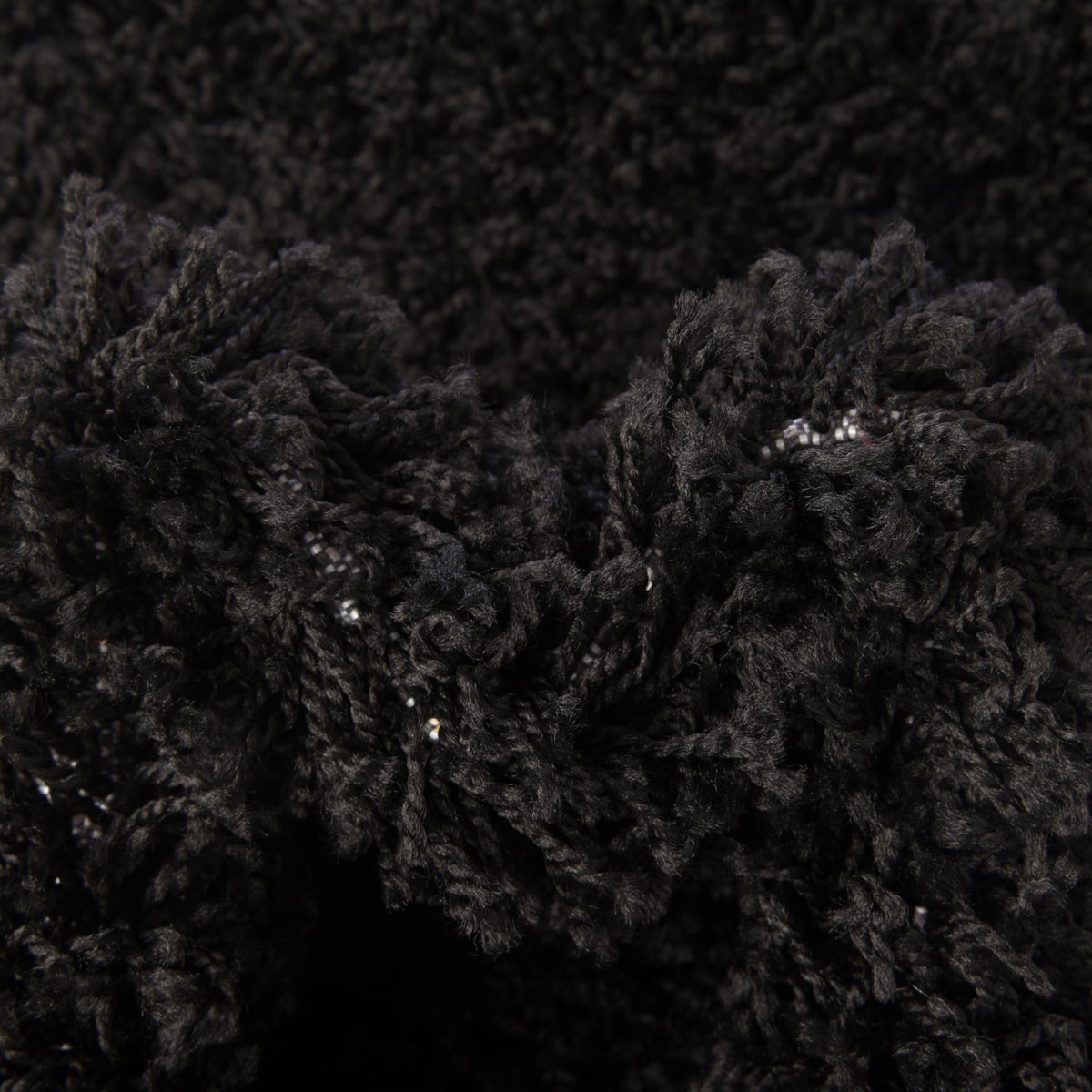 Plush Oasis Collection Area Rug - Serenity (Jet Black) Square Jet Black  lifestyle 11