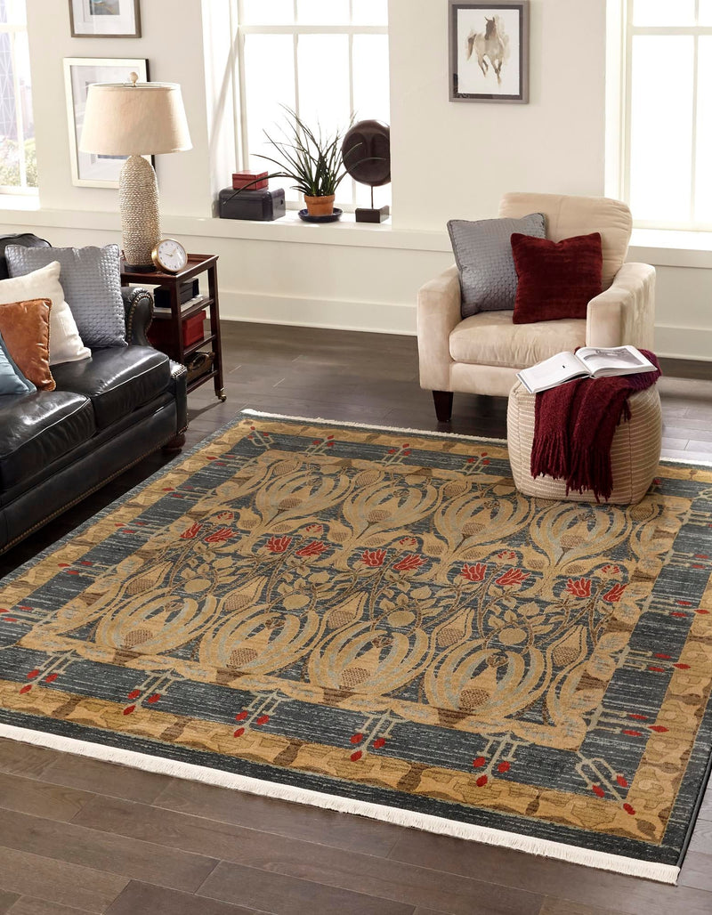 Chelsea Elegance Collection Area Rug -  Brompton (Navy Blue) Square Navy Blue  lifestyle 51